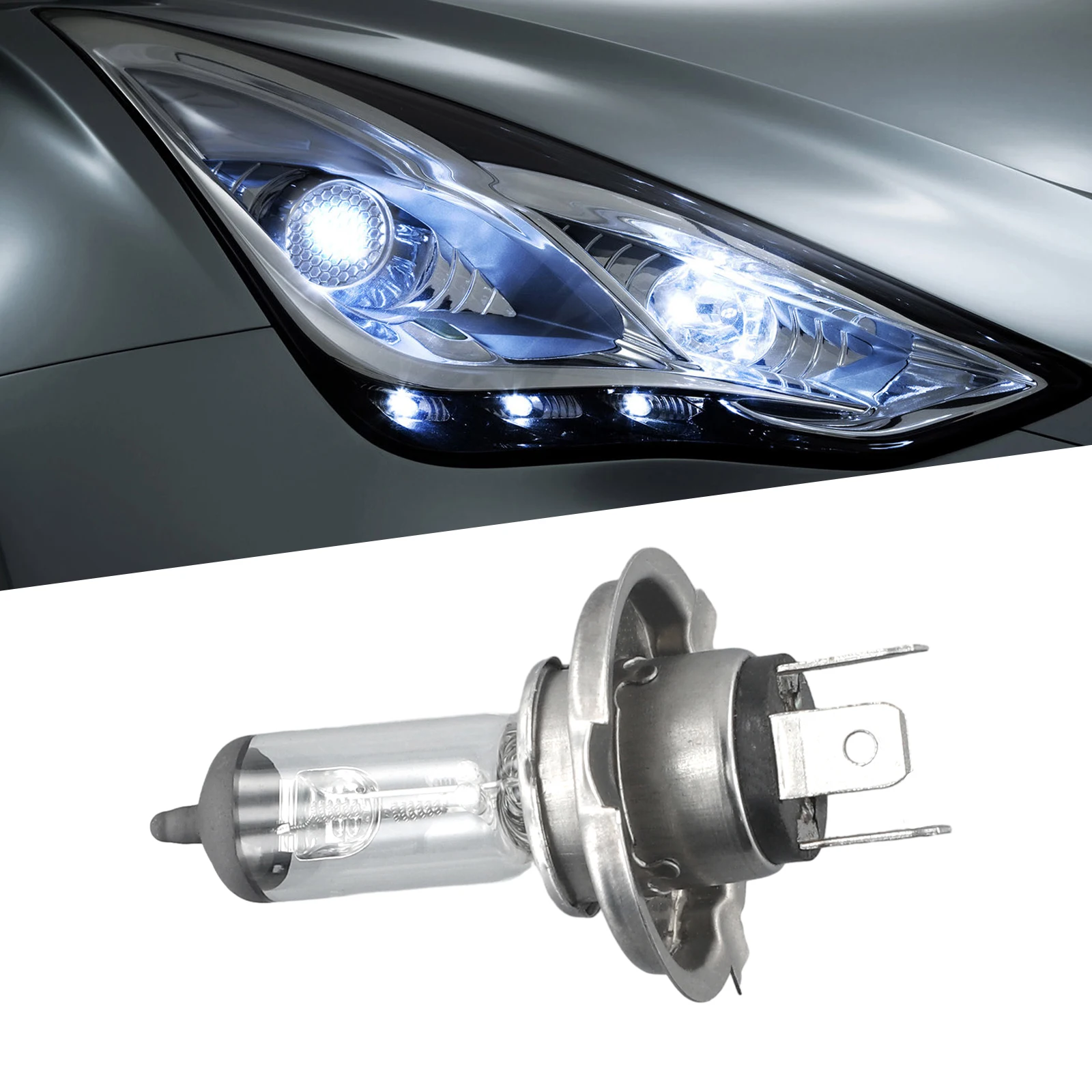 

000000000000000000000000000000000w Beam Car Headlight Halogen Lamp Quartz Texture H4 24V 100W 3200K Car Accessories