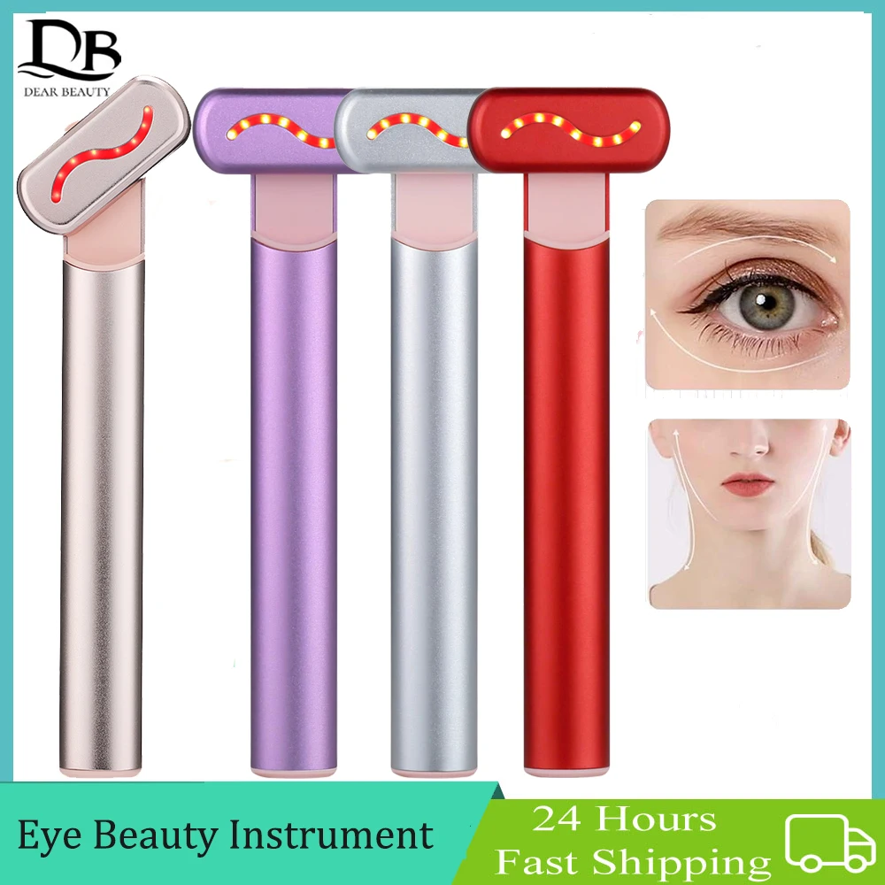 Rotatable EMS Eye Beauty Instrument Reduce Wrinkles Eye Bags LED Hot Compress Vibration Massager Skin Care Lifting Machine