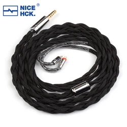 NiceHCK-HiCotton HiFi 이어폰 업그레이드 케이블 7N 실버 도금 OCC 3.5, 2.5, 4.4mm MMCX, 0.78mm 2Pin, S12PRO 브레이버리 올리나 겨울용