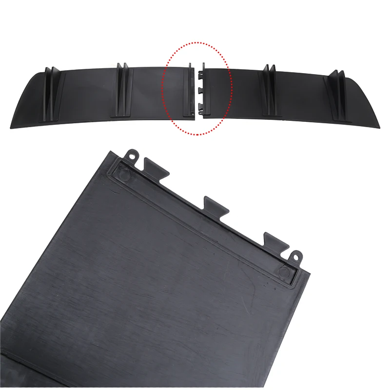 Universal Auto Heckstoßstange Lippe ABS Doppelflügel Hinten Shark Chassis Fin Stil Gebogene Stoßstange Lip Diffusor Anti-kollision 2 in 1 – Detail 4