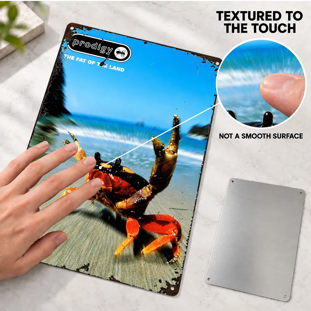 The Prodigy Crab Printed Poster Personalized Aluminum Metal Sign Photographic Style Wall Art For Record Store Listening Area