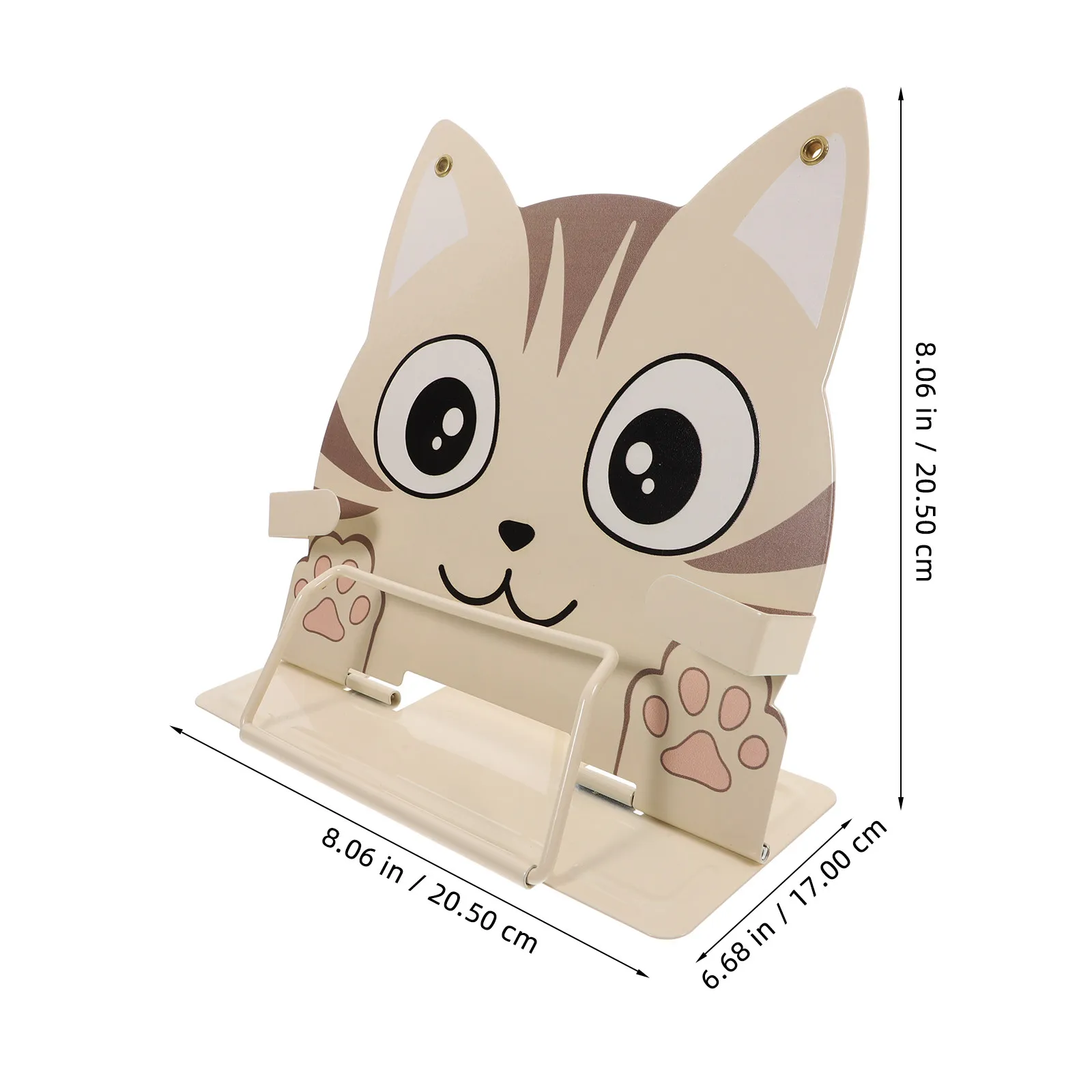 Adjustable Metal Bookstand Reading Book Holder Cute Cartoon Animal for Desk Portable Reading Recipe Music