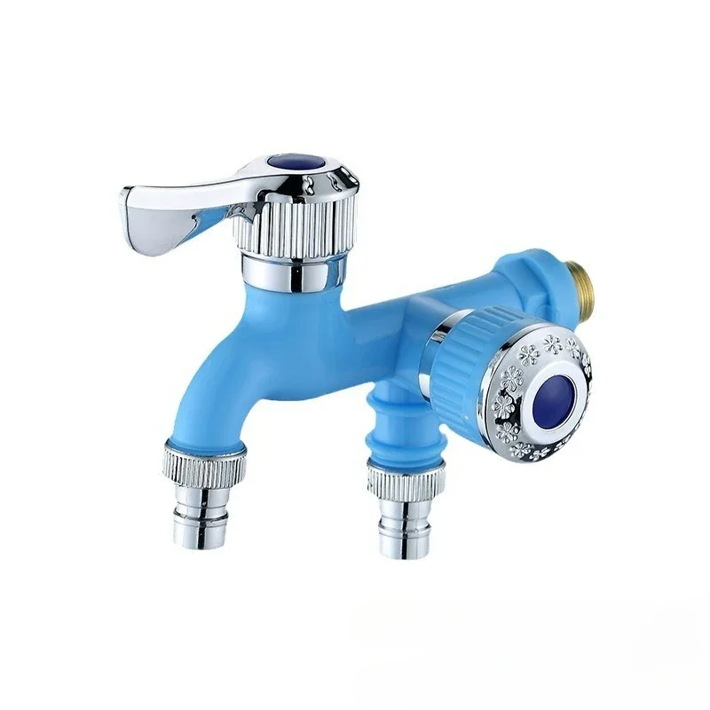 

Faucet household high temperature resistant one to two antifreeze double control plastic quick turn on the faucet