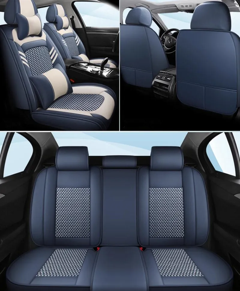 

Чехлы на передние и задние автомобильные сиденья + чехол на руль для Hyundai Tucson 2018-2006, высококачественный дышащий чехол на сиденье с подушкой