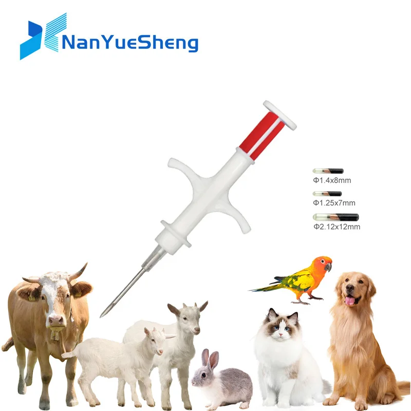 20PCS Animal Syringe ID Implant Pet Chip ISO11784/85 FDX-B RFID Injection Pet Microchip for Dog Cat Identification