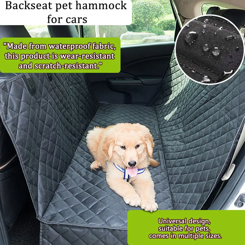 

Waterproof Scratch-Resistant Car Seat Cover Dog Hammock Pet Mat Car Rear Seat Cover With Versatile Car seat pet mat Dog Mat