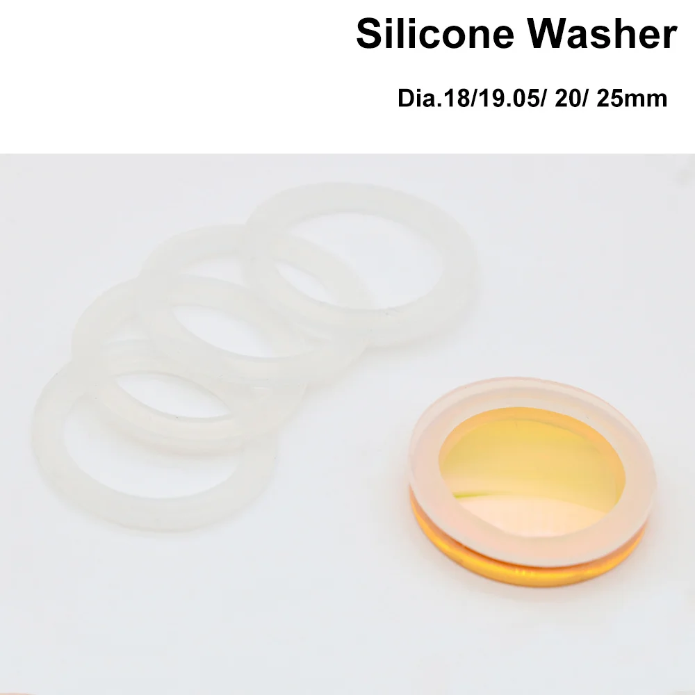 QDLASER Silicone Washer Dia.18/19.05/20/25mm for CO2 Laser Focusing Lens Mirrors The Silicone ring 5 Pcs