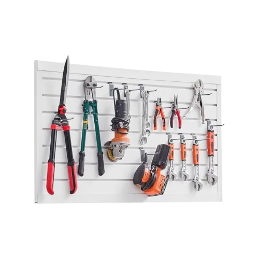 

Slat Wall Paneling 2 x 4 ft PVC Garage Slatwall with Modular Design White Slat Wall Easy-to-Install Adjustable Slatwall Panel w