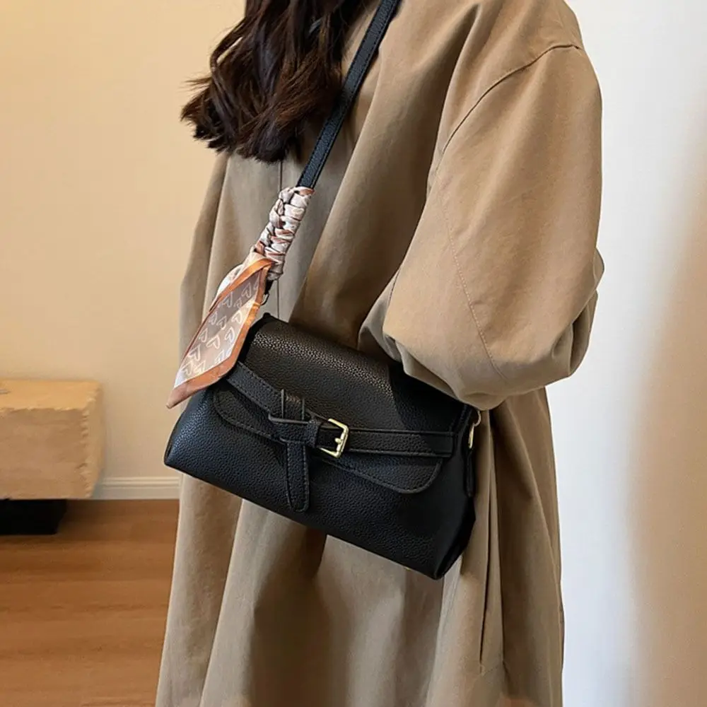 

Sweet PU Leathe Crossbody Bags Korean Style Small Ribbon Handbags Single Shoulder Messenger Bag Women's