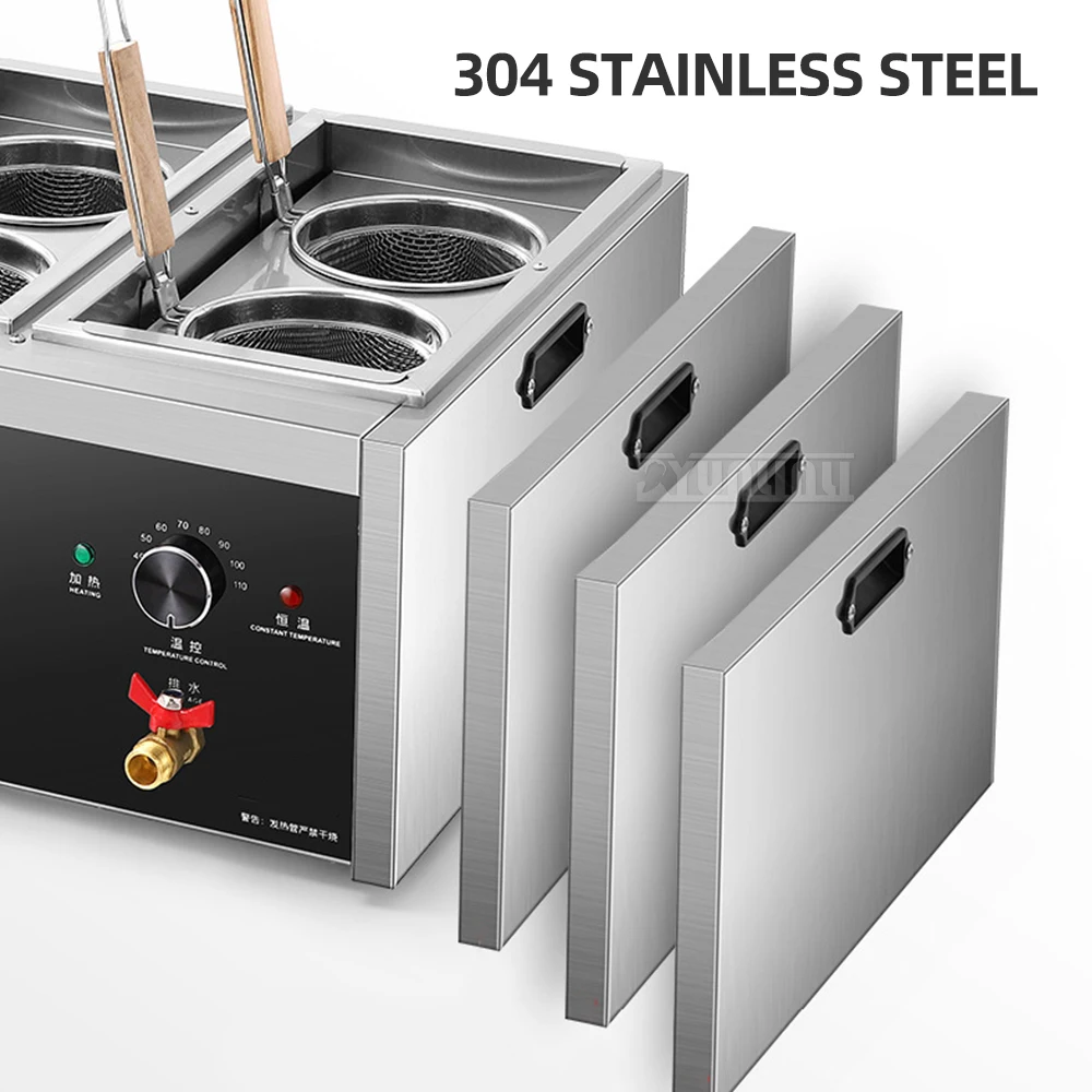 طباخ المعكرونة التجارية على الطاولة مع اسطوانة مزدوجة 4 فتحات معدات المطبخ ZML-002