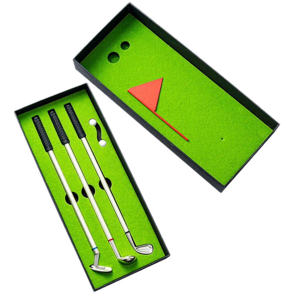

Golf Club Pen Stocking Stuffers for Golfers Practice Equipment Training Set Repair Tool Golfing Metal Prop Pens
