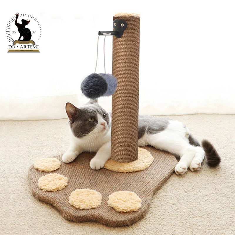 

Multi-Purpose Cat Climbing Frame, Cat Tree Tower, Grab Column Toy, Natural Sisal Palm Print, Shape Design, Suitable for Cats