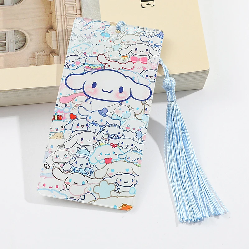 Sanrio Acrylic Hello Kitty Kuromi My Melody Acrylic Bookmark With Tassel Birthday Party Christmas Tree Drop Accessories Gifts