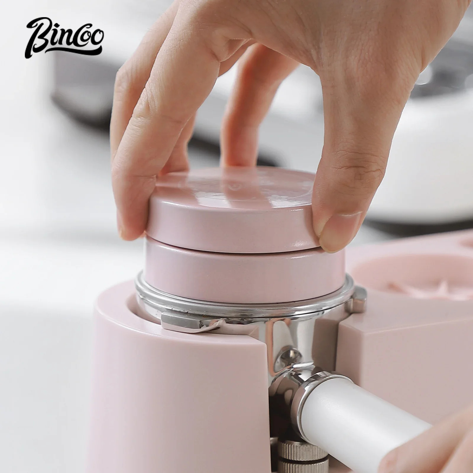 

Bincoo Coffee Tamper & Coffee Cloth Powder Distributor 51mm/58mm with Calibrated Spring Loaded Leveler Tool Barista Accessories