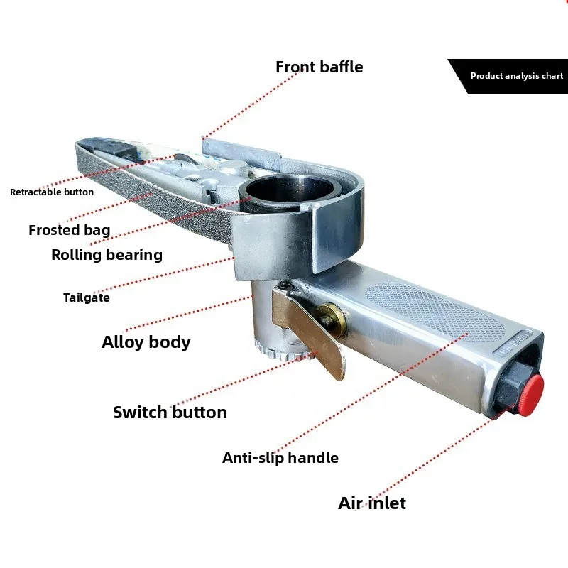 

Промышленный пневматический шлифовальный станок для ленточной шлифовки, пневматическая полировальная машина, станок для обработки кольцевых лент, прочный и долговечный.
