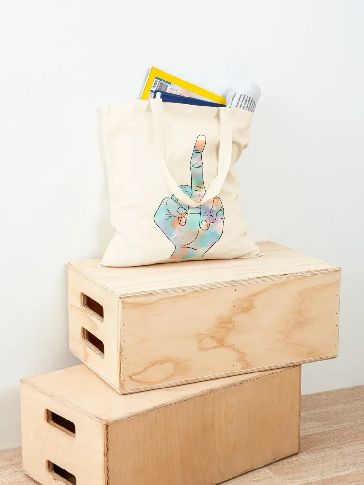 قوس قزح إصبع حمل حقيبة المتسوق حقيبة قماش حمل الحقائب أكياس الهدايا أكياس التسوق