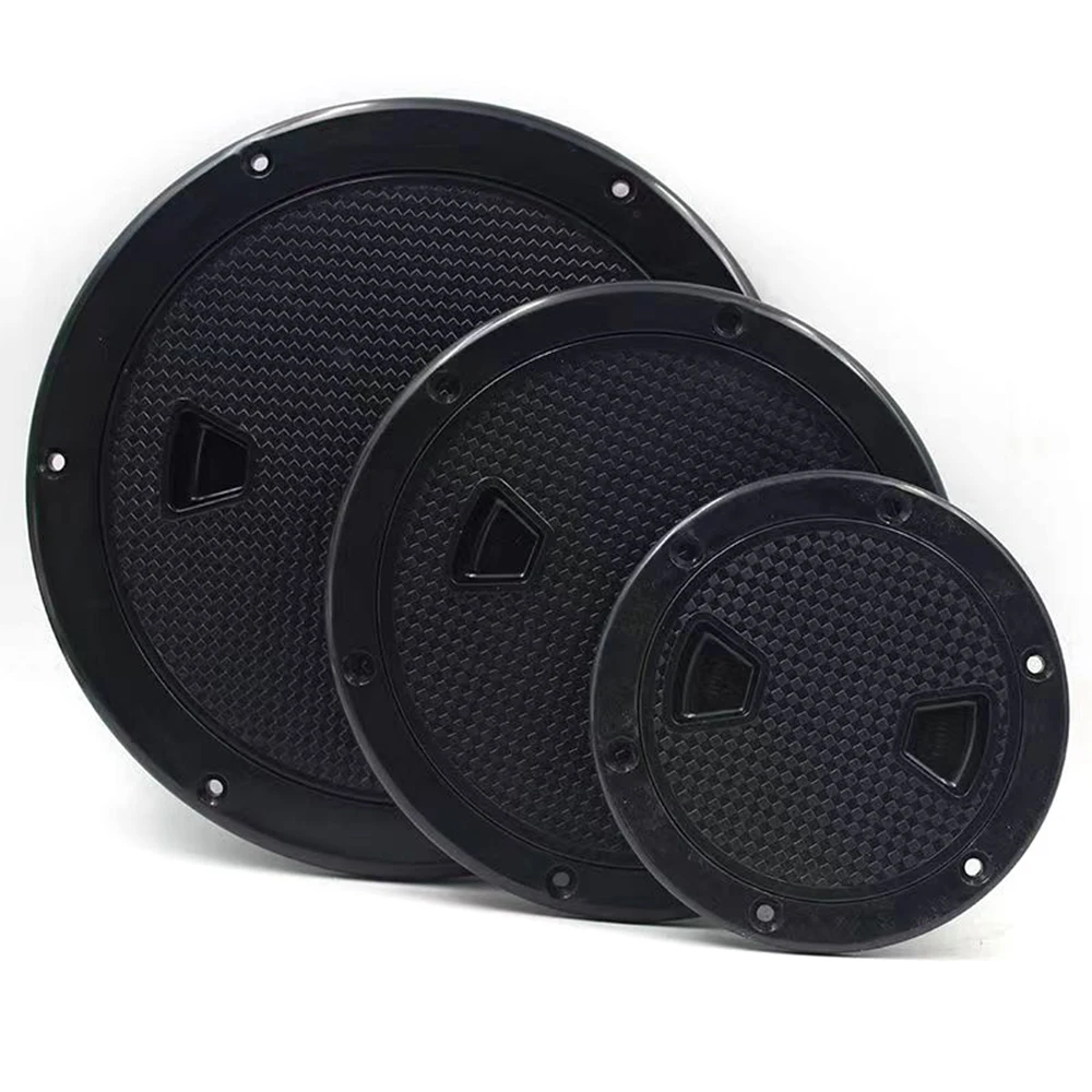 Transparent Detachable Cover ABS Round Inspection Hatch Cover Plastic White Black Boat Screw Out Deck Inspection Plate 4\