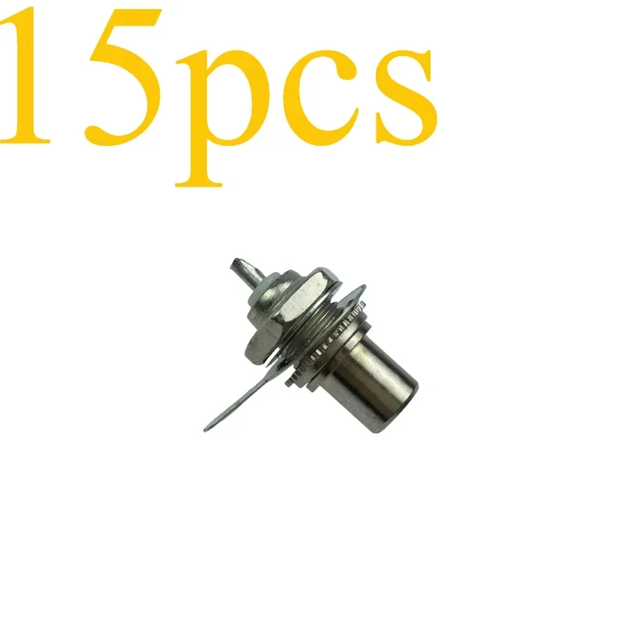 Charging Round Mouth Nickel Plated RCA Female Socket Audio Video AV Socket Medium Length Extended Lotus Seat Chassis Connector