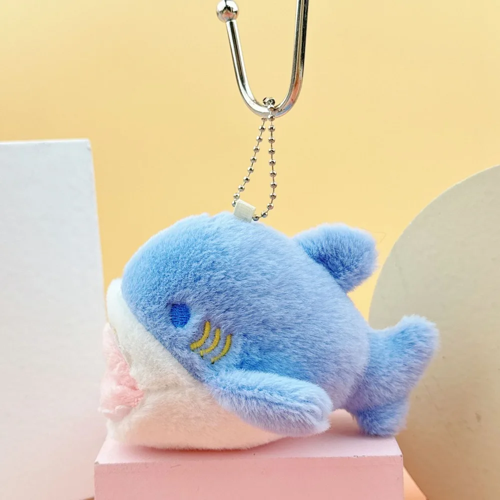 

Creativity Shark Model Keychain Cute Plush Dolls Whale Doll Pendant Children's Toys Cartoon Key Ring Unisex