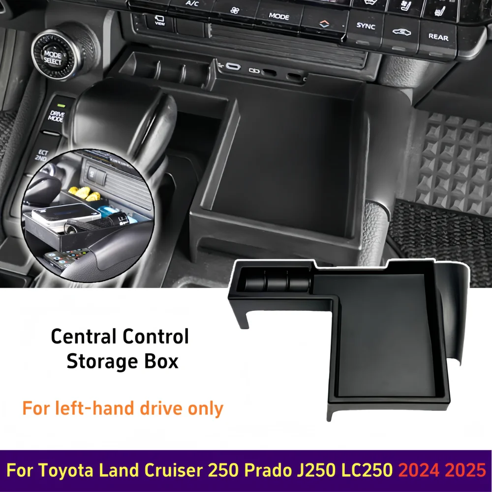 

Custom Fit Center Console Tray For Toyota Land Cruiser 250 Prado 2024 Anti-Slip Armrest Organizer Auto Parts Car Accessories