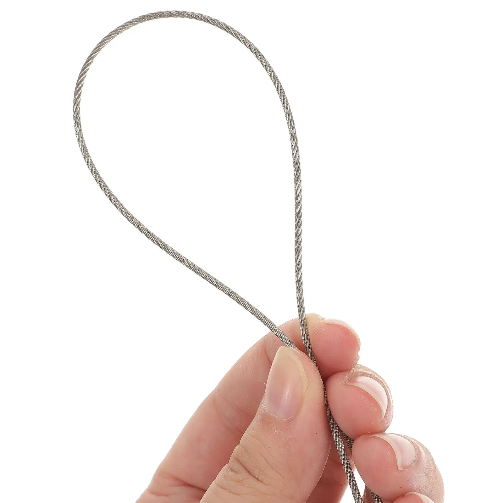 4 قطعة قفل كابل أمان من الفولاذ المقاوم للصدأ كابل فولاذي عالي التحمل مع حبل أمان حلقة تسلق للحبال أقفال الأمتعة الخفيفة #3