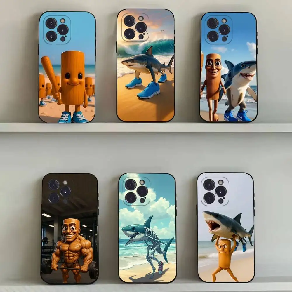 

Tung Tung Tung Sahur Phone Case For iPhone 16,15,14,13,12,11,Pro,Max,Plus,X,XS,SE4,E,Mini,Soft Black Case