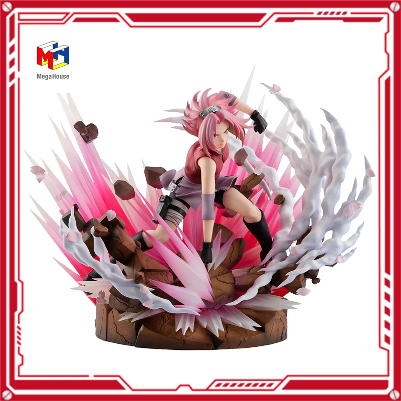 

In Stock Megahouse GALS series NARUTO Shippuden Haruno Sakura New Original Anime Figure Model Boys Toy Action Figures Collection