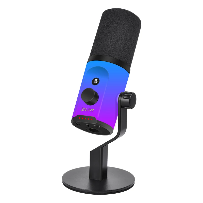 

USB RGB dynamic microphone for live streaming, podcast recording, and gaming streaming. XLR/USB dynamic microphone
