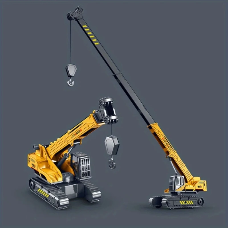 Grúa montada en camión pesado, coche de juguete, simulación de grúa inercial, modelo de vehículo de ingeniería, decoración de habitación, 1 ud.
