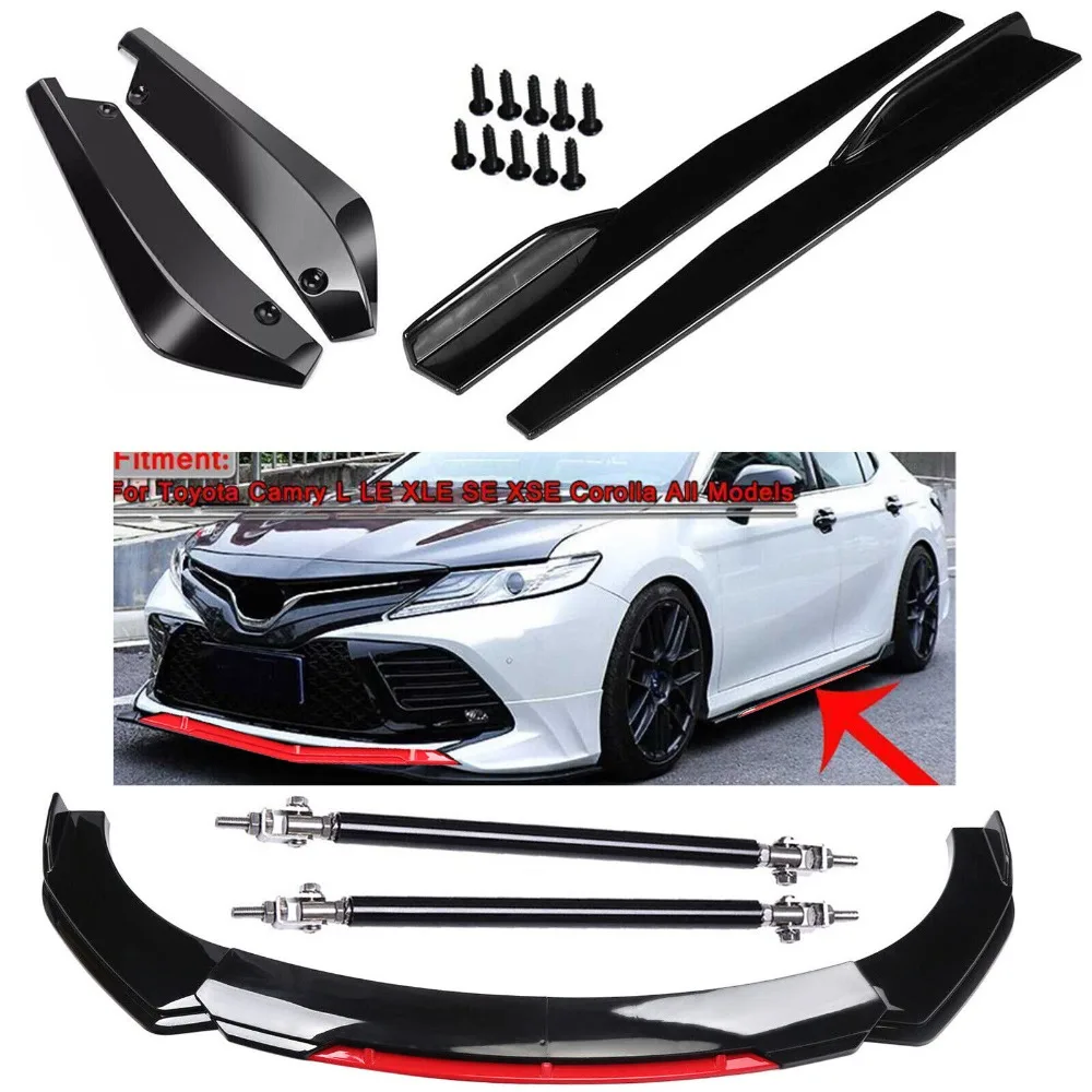 Dla Toyota Camry Przedni tylny zderzak Warga Spoiler-Splitter Body Kit Boczna spódnica Stany Zjednoczone