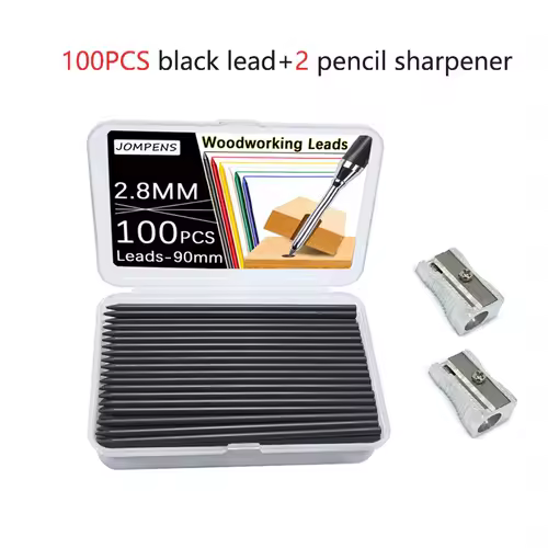 50Pcs/100Pcs Large Capacity 2B Woodworking Lead Core Black Yellow Red 2.8mm Automatic Pencil Lead Deep Hole Marked Lead Core - Image 11