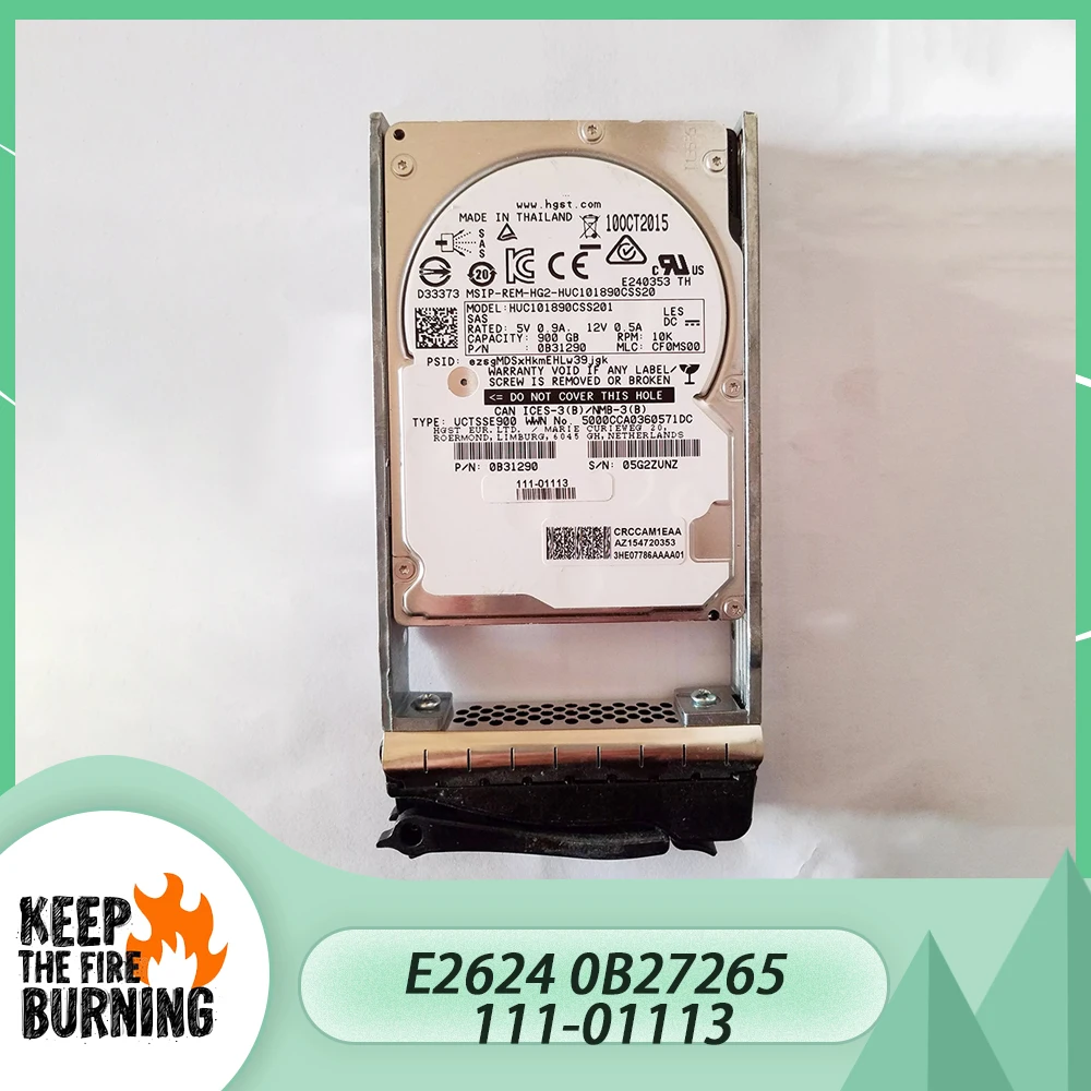 For NetApp  HDD E2624 900GB SAS 2.5'' 0B27265 111-01113 E-X4036B-R6 Hard Disk