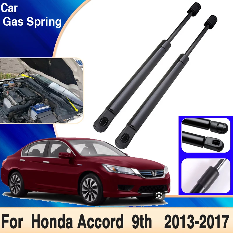 Car Hydraulic Rod For Honda Accord 9th Gen MK9 2013~2017 Car Front Hood Engine Supporting Strut Spring Shock Bars Accessories