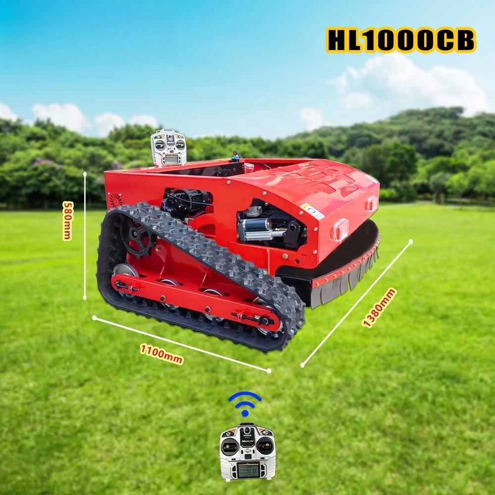 CE Approve Grass Cutting Machine High Quality Crawler Brush Cutter for Agriculture Remote Controlled Lawn Mowers Made in China