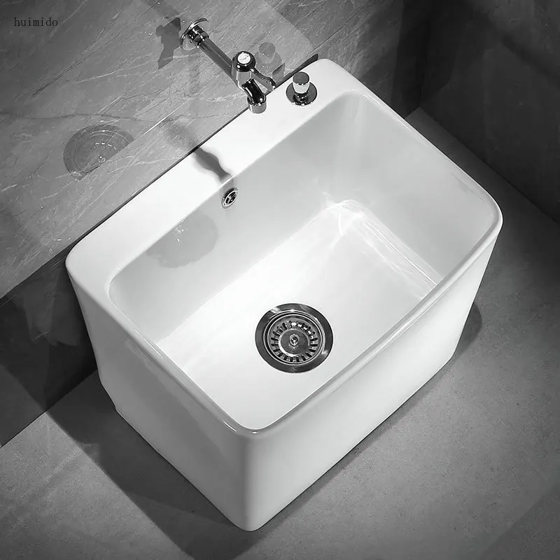 JOMOW Balcony Wash Mop Pool Home Toilet Ceramic Large Floor Basin Mop Pool Pa Slot Small Floor Type