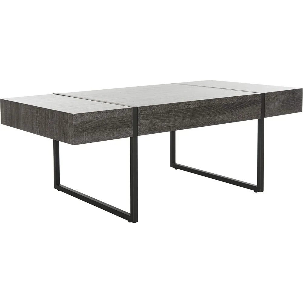 Home Tristan Modern Rustic Black Coffee Table