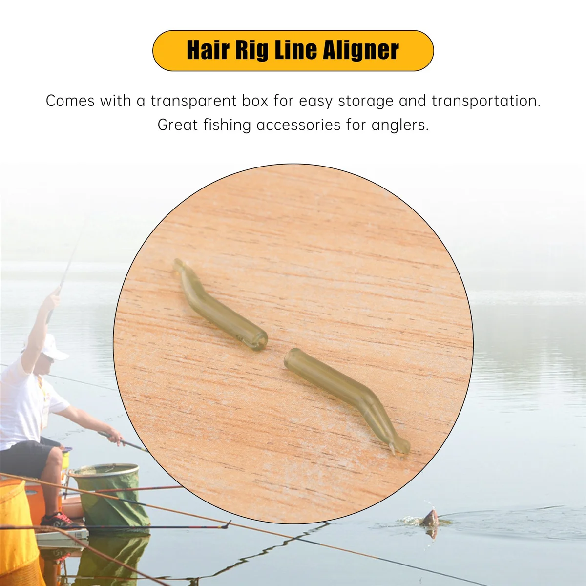 Qualitative! 50Pcs/Lot Carp Fishing Hook Sleeve Hair Rig Line Aligner Soft Anti Tangle Fishing Kickers / Line Aligners Accessori