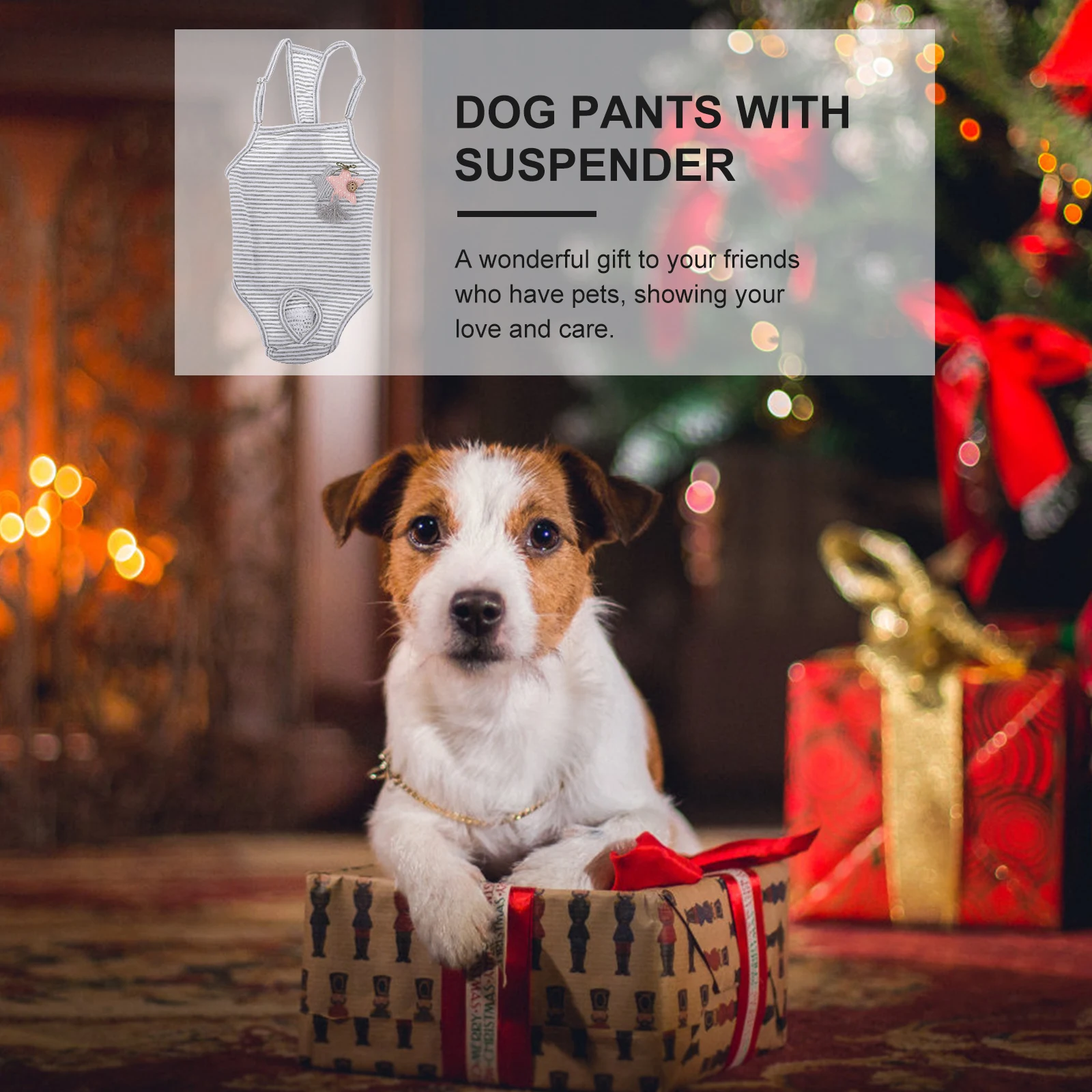 

Pet Physiological Pants Female Dog Reusable Suspenders Diapers Absorption Breathable Cloth Protect Carpets Floors Pet Supplies