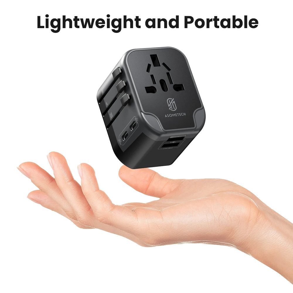 Universal Travel Adapter USB Charger 2 USB and 2 Type C Port Wall Charge for US EU UK AUS International Travel Adapter