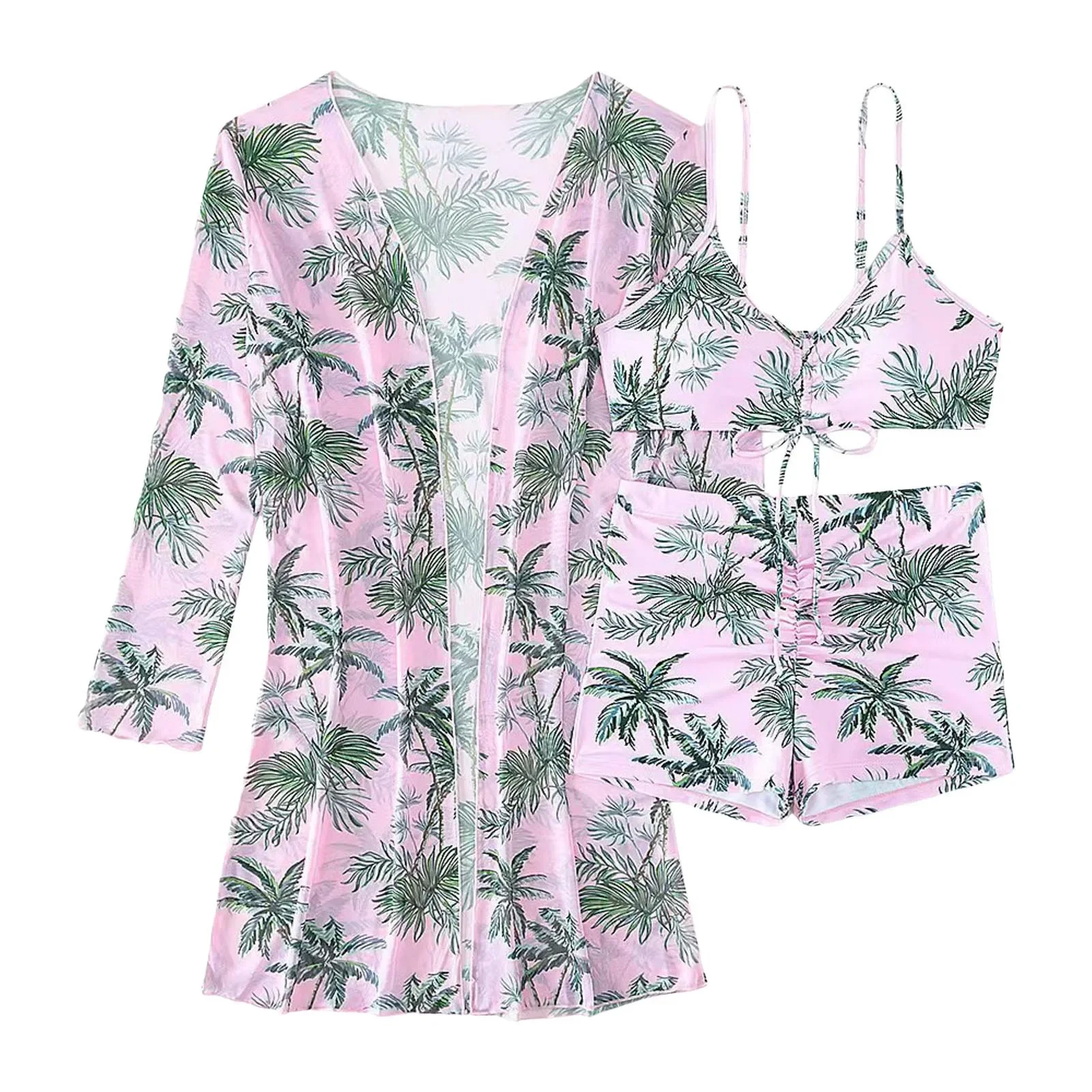 Maillots de bain Grande Taille Femmes Tankini Maillots de bain Tankinis Sst Mode Nouveau Modèle Feuille d'érable Imprimé Split Bikini Environ Ljьник 2024