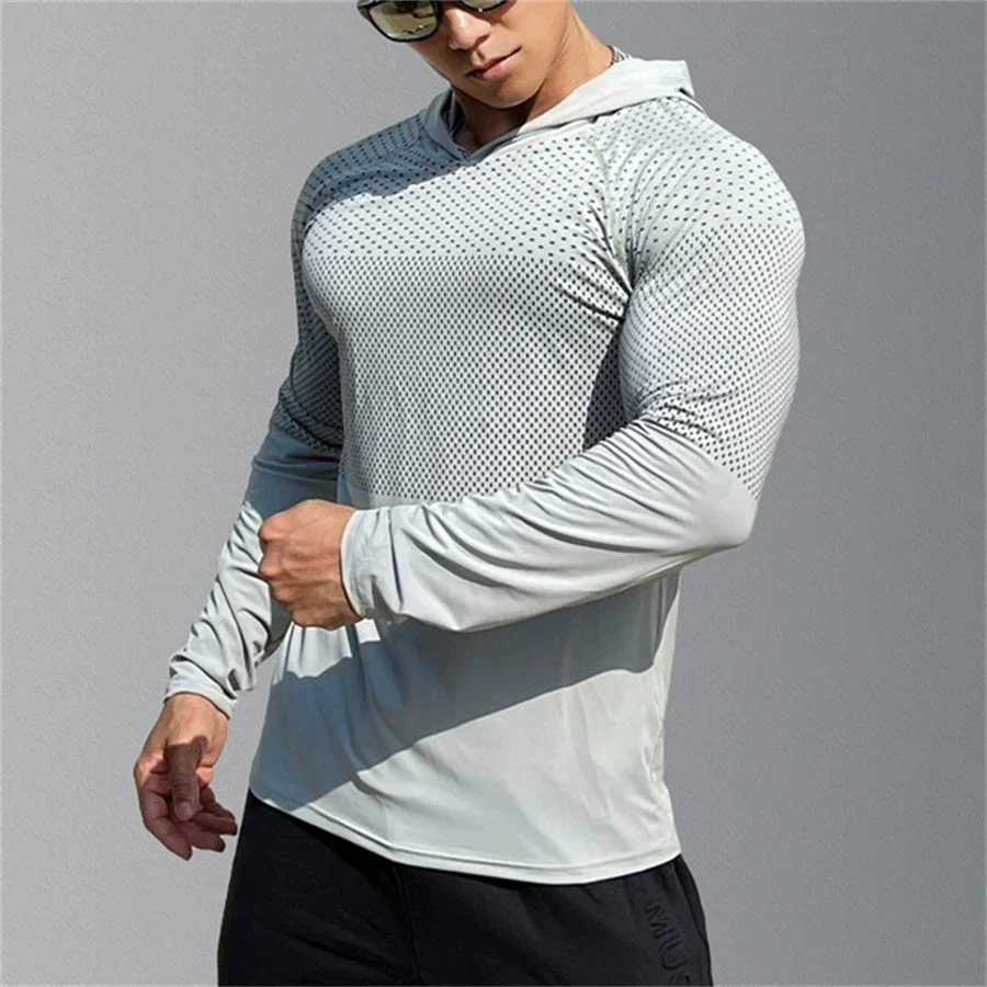 Men\'s Fitness Running Sports Hoodies Gym Joggers Hooded 2024 New Outdoor Sport Athletic Clothing Male Training Sweatshirt Tops