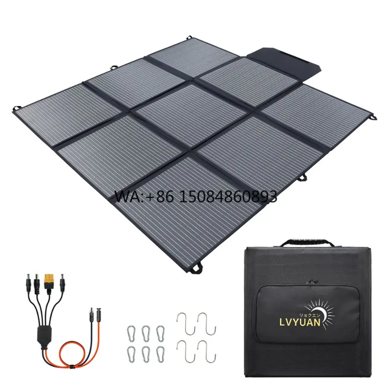 400W-450W Waterproof Foldable Solar Panel Outdoor RV Camping Off Grid Portable Power Station Charging