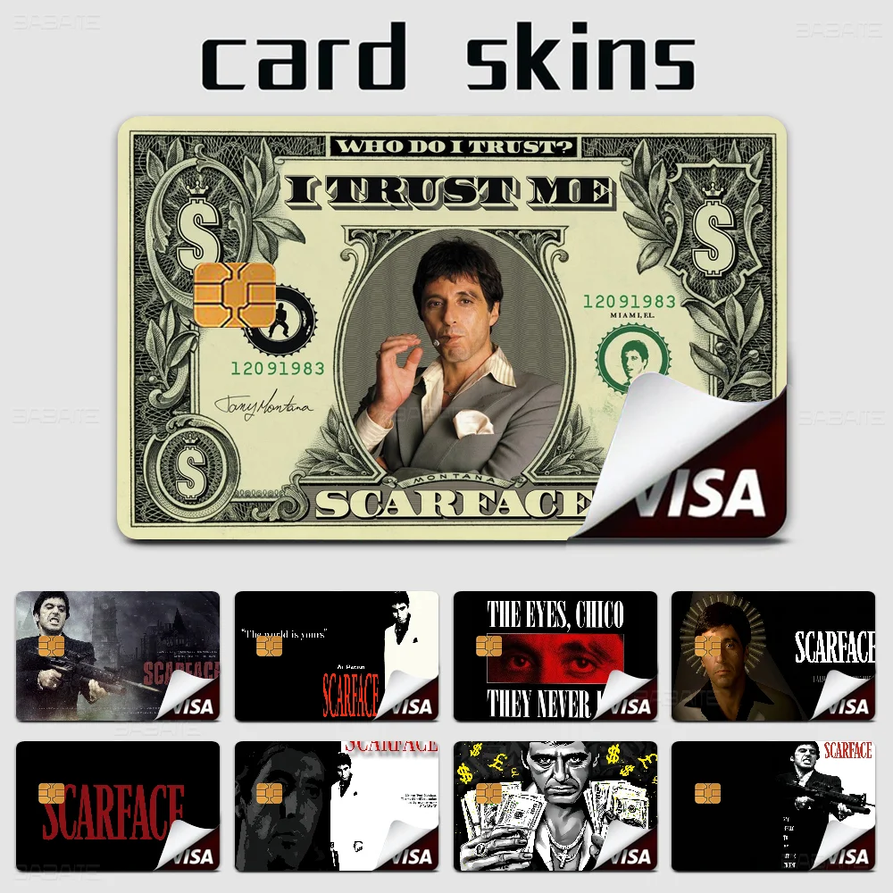 Movie Scarface 100% Hot Sale Amine Credit Debit Bank Card Bus Card Film Skin Sticker