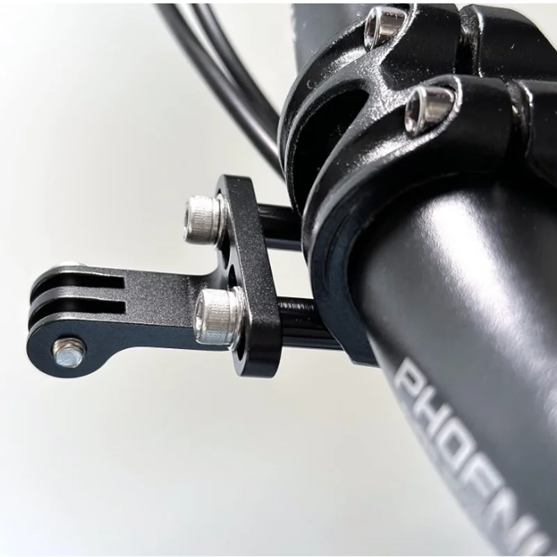 CNC Aluminum Bicycle Stem Mount for GoPro Action Camera & Bike Light, Compatible with Garmin Computer, Dual-Purpose Bracket for