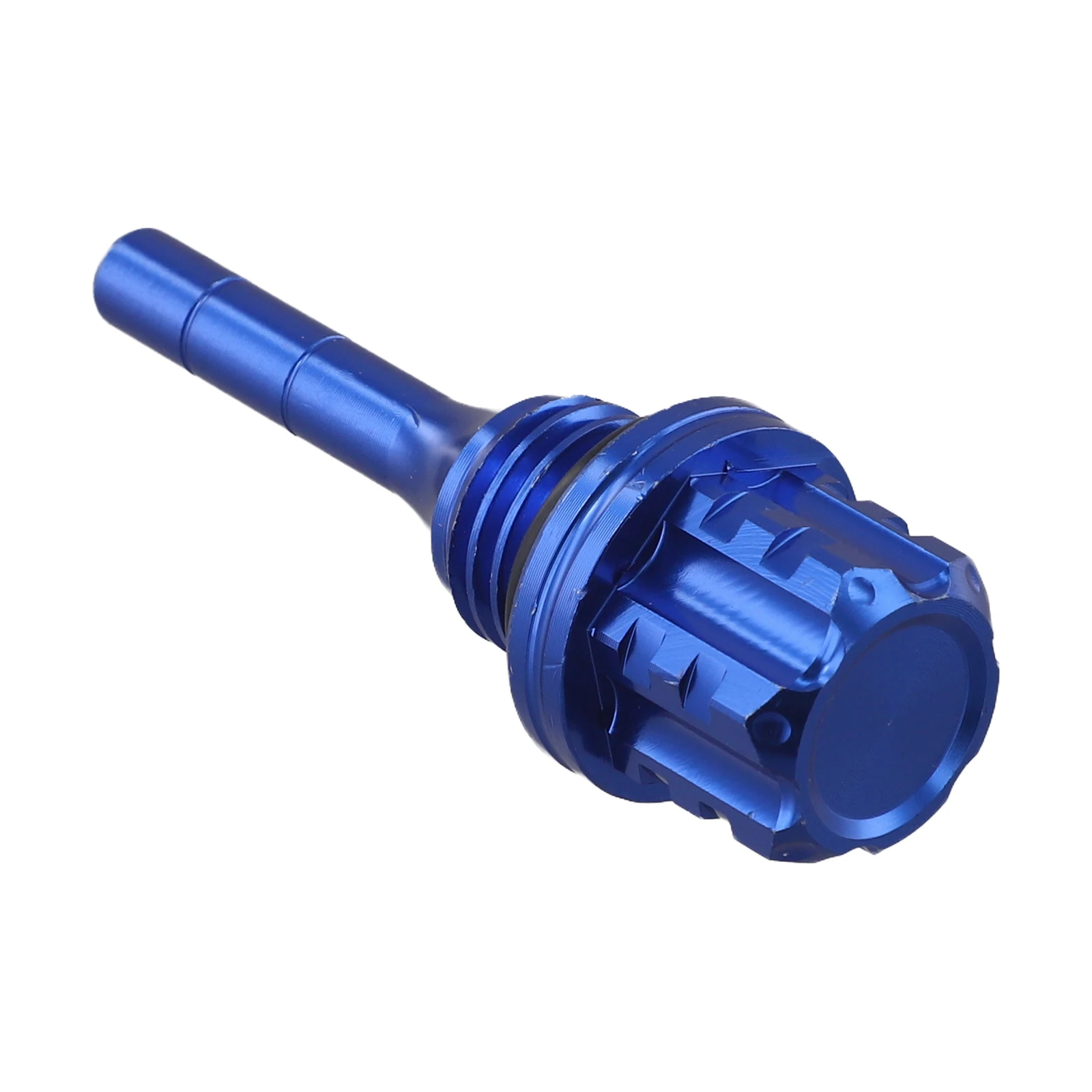Motorcycle Oil Dipstick CNC Aluminum Alloy Hexagon Plum Blossom Shape for Reliable Oil Level Measurement and Use