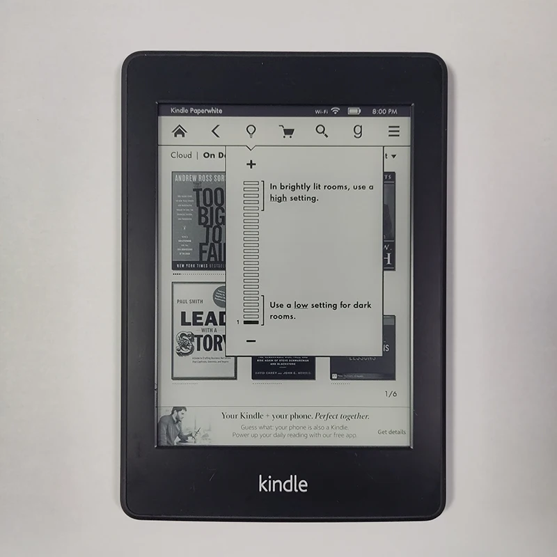 With Backlight KINDLE Ebook Reader E ink 6 inch Touch Screen E-ink Ebook Paperwhite 1th 6th Multinational Language E-Book Reader