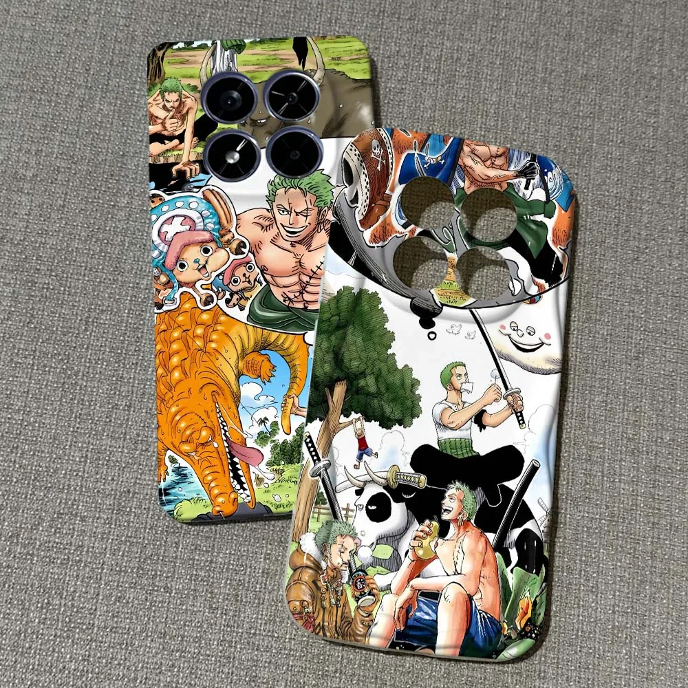 

Japan Cartoon Roronoa Zoro Phone Case For Xiaomi Poco F3 F4 F5 F6 M3 M6 M7 X2 X4 X5 X6 X7 C75 Pro 5G Feilin Wave Oil Shell