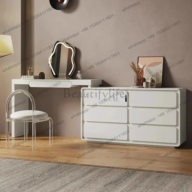Cream wind dresser chest integrated bedroom modern simple makeup table storage locker