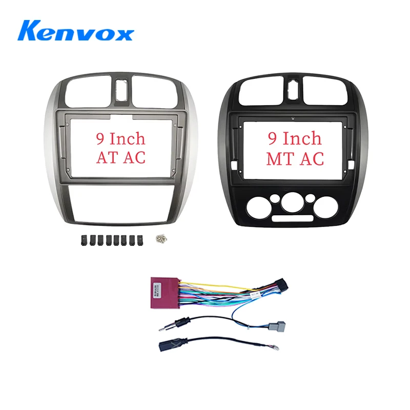 Kenvox 9 Inch Car Radio Fascia For Mazda 323 Ford Laser Haima Freema 2002 2008  Audio Player Install Dash Panel Frame Mount Kit