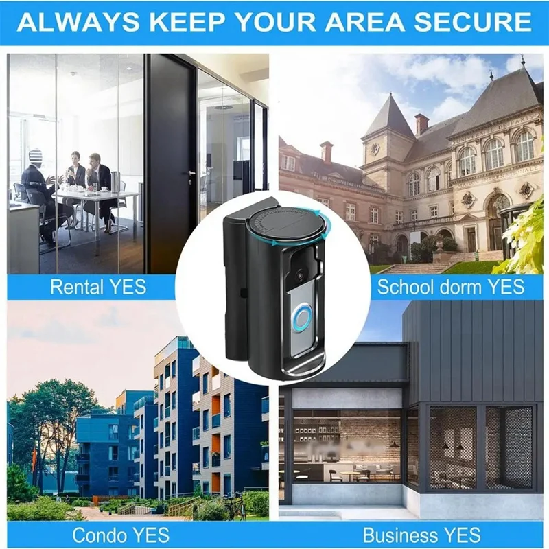 NEW Ring Doorbell Mount No Drill Ring Door Holder Doorbell Mount No Drill Adjustable Ring Doorbell Case Anti-Theft-BCBW